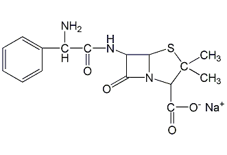 氨苄青霉素钠结构式